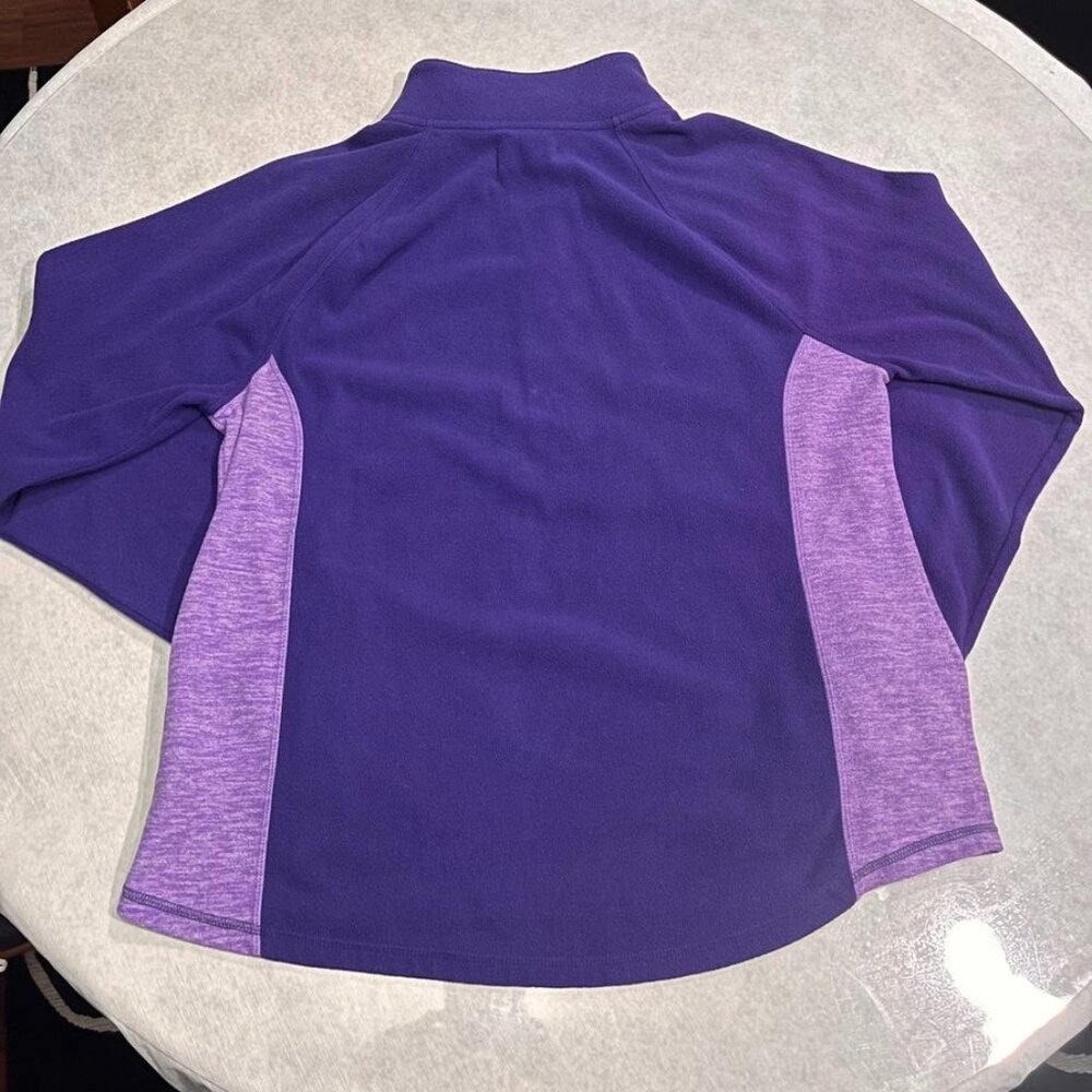 SO LISH Purple Heathered Contrast Fleece Quarter Zip Pullover XL - Picture 5 of 6